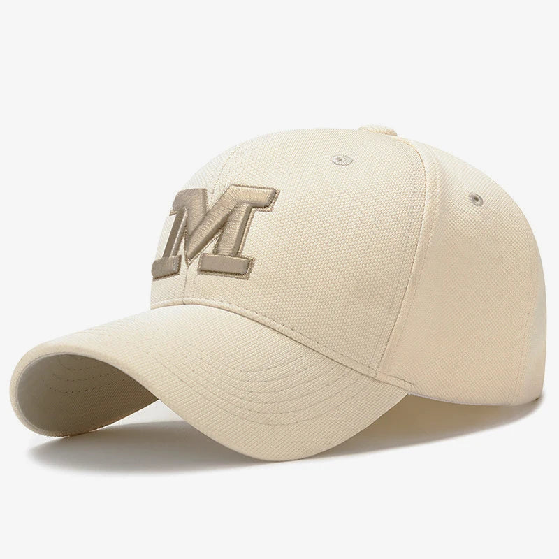 Baseball Cap Plus-size Snapback Hat Big yards cap M letter Cap 3D embroidery Sun hat Spring Autumn baseball cap Sport cap