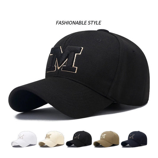 Baseball Cap Plus-size Snapback Hat Big yards cap M letter Cap 3D embroidery Sun hat Spring Autumn baseball cap Sport cap